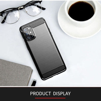 Husa pentru OnePlus 9 - Techsuit Carbon Silicone - Black - 5