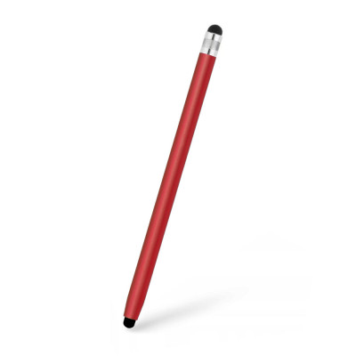 Stylus pen Techsuit, 2in1 universal, Android, iOS, aluminiu, rosu, JC01 - 1