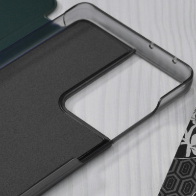 Husa pentru Samsung Galaxy S21 Ultra 5G - Techsuit eFold Series - Dark Green - 3