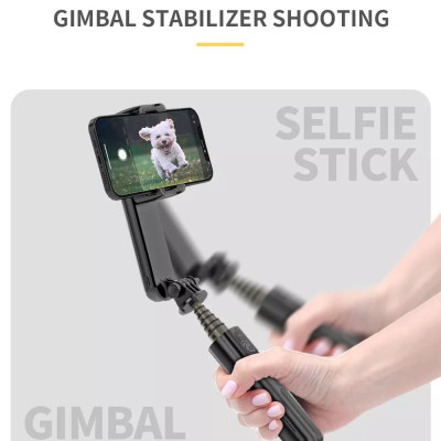 Selfie stick gimbal telefon cu trepied, telecomanda Techsuit L09 - 2