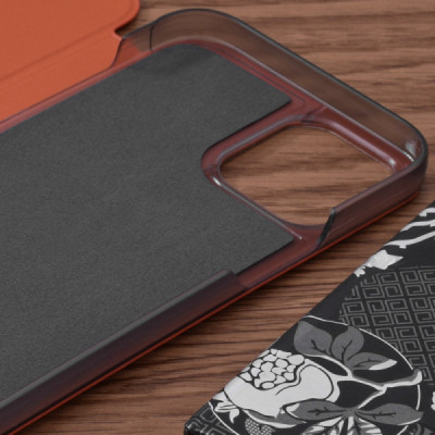 Husa pentru iPhone 12 Pro Max - Techsuit eFold Series - Orange - 3