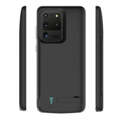 Husa pentru Samsung Galaxy S20 Ultra cu Baterie de 6000mAh - Techsuit Power Pro - Black - 4
