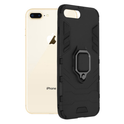 Husa pentru iPhone 7 Plus / 8 Plus - Techsuit Silicone Shield - Black - 1