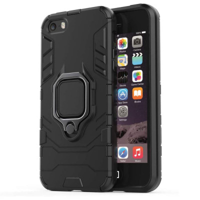 Husa pentru iPhone 5 / 5s / SE - Techsuit Silicone Shield - Black - 4