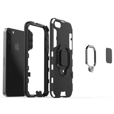 Husa pentru iPhone 5 / 5s / SE - Techsuit Silicone Shield - Black - 6