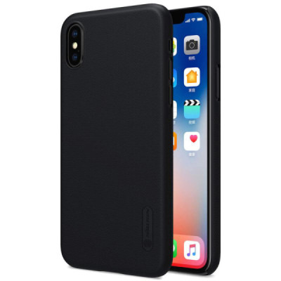 Husa pentru iPhone X / XS - Nillkin Super Frosted Shield - Black - 4