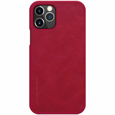 Husa pentru iPhone 12 Pro Max - Nillkin QIN Leather Case - Red - 1