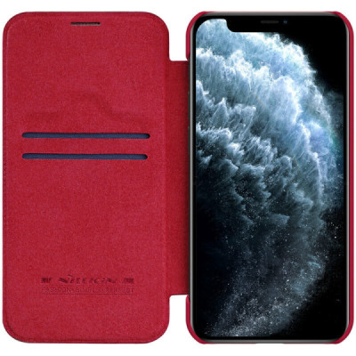Husa pentru iPhone 12 Pro Max - Nillkin QIN Leather Case - Red - 3