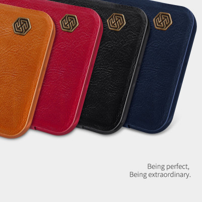 Husa pentru iPhone 12 Pro Max - Nillkin QIN Leather Case - Red - 12