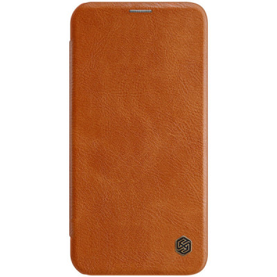 Husa pentru iPhone 12 Pro Max - Nillkin QIN Leather Case - Brown - 3