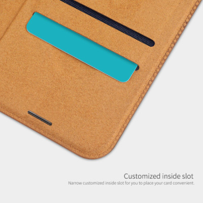 Husa pentru iPhone 12 Pro Max - Nillkin QIN Leather Case - Brown - 6