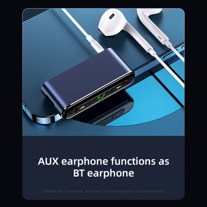 Receptor Auxiliar Usams Bluetooth Aux Receiver, Jack Audio 3.5 Mm Stereo, Muzica Si Apeluri Hands Free - 2