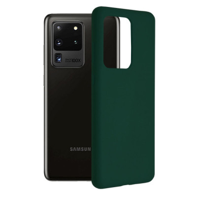 Husa pentru Samsung Galaxy S20 Ultra 4G / S20 Ultra 5G - Techsuit Soft Edge Silicone - Dark Green - 1