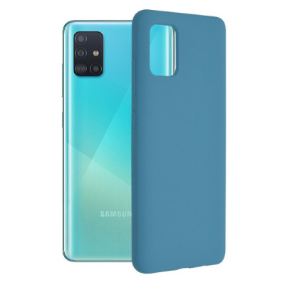 Husa pentru Samsung Galaxy A51 4G - Techsuit Soft Edge Silicone - Denim Blue - 1