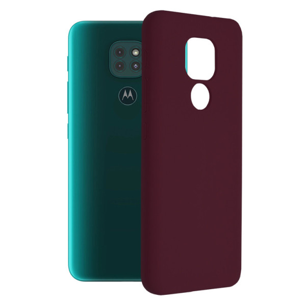 Husa pentru Motorola Moto E7 Plus / Moto G9 Play - Techsuit Soft Edge Silicone - Plum Violet