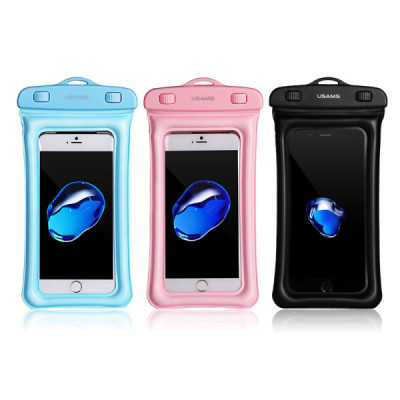 Husa Waterproof pentru Telefon 6 inch - Usams Bag (US-YD007) - Pink - 2