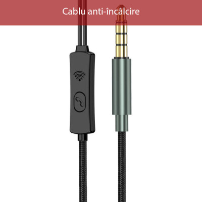 Casti Audio Stereo Jack cu Microfon, 1.2m - Yesido (YH32) - Black - 4