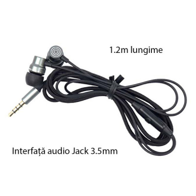 Casti Audio Stereo Jack cu Microfon, 1.2m - Yesido (YH32) - Black - 7