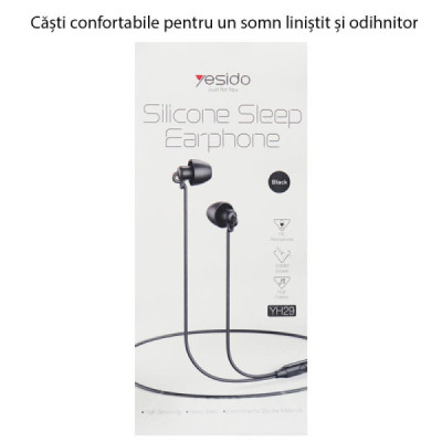 Casti Audio Stereo Jack cu Microfon, 1.2m - Yesido (YH29) - Black - 7
