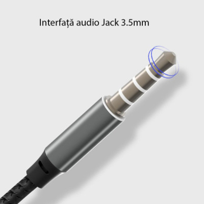 Casti Audio Stereo Jack cu Microfon, 1.2m - Yesido (YH22) - Black - 3