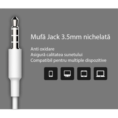 Casti Audio Stereo Jack cu Microfon, 1.2m - Yesido (YH13) - Black - 9