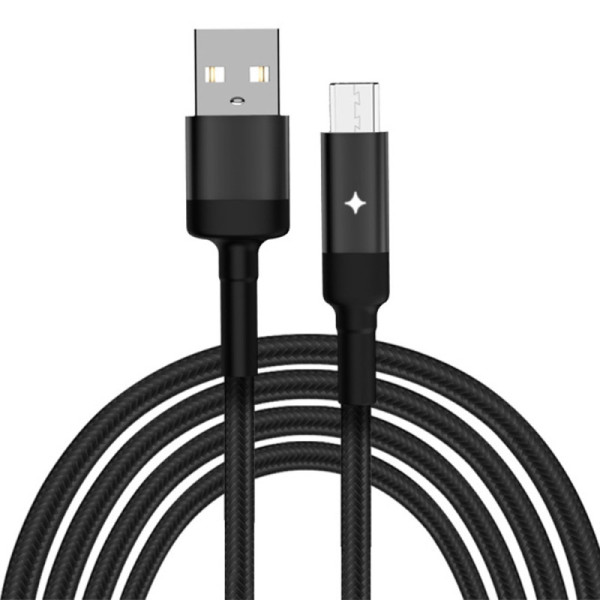 Cablu de Date USB Micro-USB, 2.4A, 1.2m - Yesido (CA28) - Black