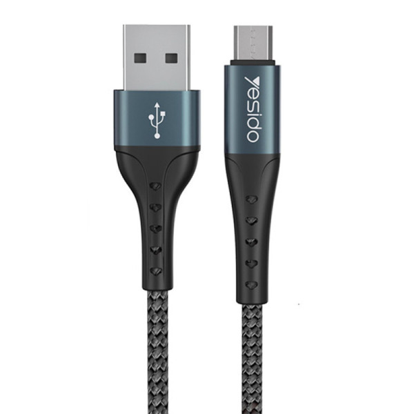 Cablu de Date USB la Micro-USB 2.4A, 1.2m - Yesido (CA62) - Black