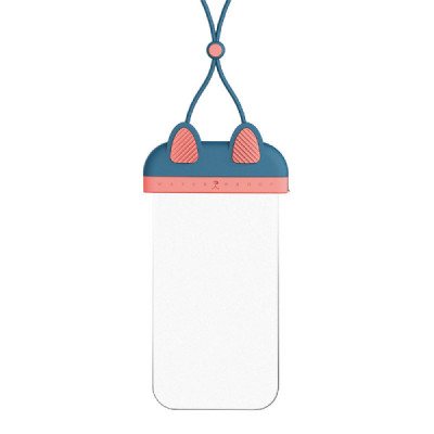 Husa Waterproof pentru Telefon 7 inch - Usams Bag (US-YD010) - Blue/Pink - 2