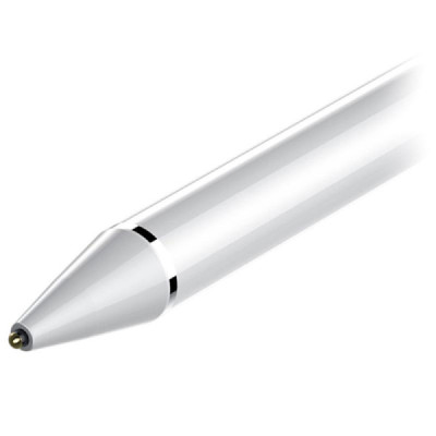 Stylus Pen - Usams Active Touch Screen with Clip (US-ZB057) - White - 3