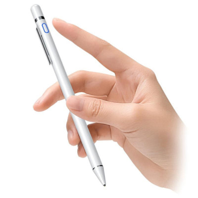 Stylus Pen - Usams Active Touch Screen with Clip (US-ZB057) - White - 4