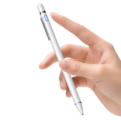 Stylus Pen - Usams Active Touch Screen with Clip (US-ZB057) - White - 7