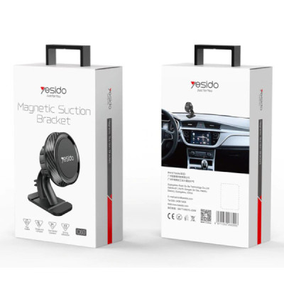 Suport Auto Magnetic cu Prindere de Bord - Yesido (C60) - Black - 7