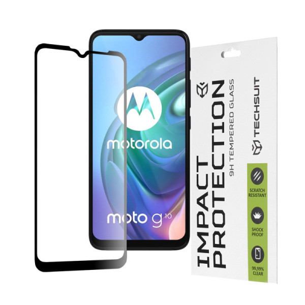 Folie pentru Motorola Moto G10 / Moto G20 / Moto G30 / Moto E7 Plus / Moto G9 Play - Techsuit 111D Full Cover / Full Glue Glass 
