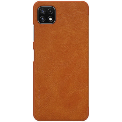 Husa pentru Samsung Galaxy A22 5G - Nillkin QIN Leather Case - Brown - 1