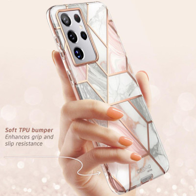 Husa pentru Samsung Galaxy S21 Ultra 5G - I-Blason Cosmo - Marble - 6
