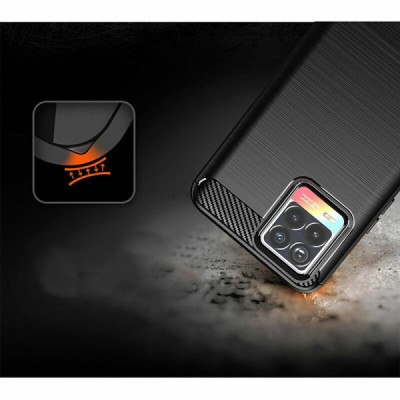 Husa pentru Realme 8 4G / 8 Pro 4G - Techsuit Carbon Silicone - Black - 5
