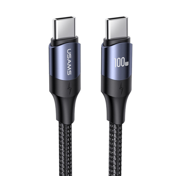 Cablu de Date Type-C la Type-C 100W, PD, Fast Charge, 1.2m - Usams U71 (US-SJ524) - Black