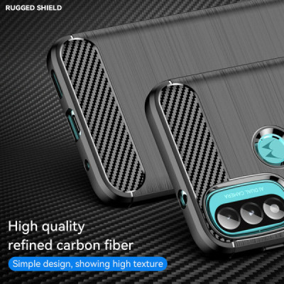 Husa pentru Motorola Moto E20 / Moto E30 / Moto E40 - Techsuit Carbon Silicone - Black - 5