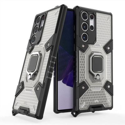 Husa pentru Samsung Galaxy S22 Ultra 5G - Techsuit Honeycomb Armor - Black - 1