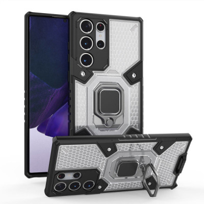 Husa pentru Samsung Galaxy S22 Ultra 5G - Techsuit Honeycomb Armor - Black - 2