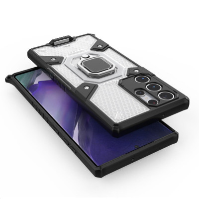 Husa pentru Samsung Galaxy S22 Ultra 5G - Techsuit Honeycomb Armor - Rose-Violet - 3