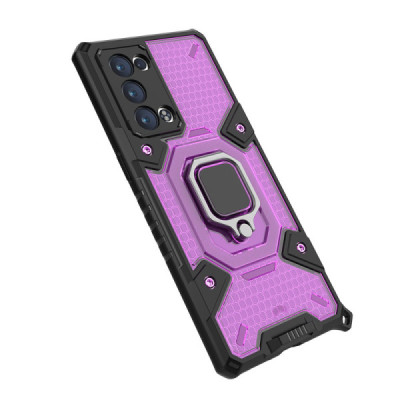 Husa pentru Oppo Reno6 Pro 5G (Snapdragon) - Techsuit Honeycomb Armor - Rose-Violet - 4