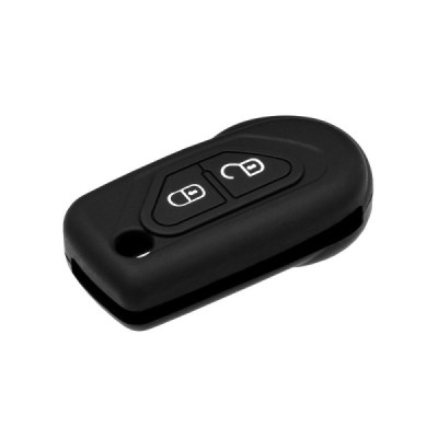 Husa pentru cheie Citroen Berlingo, C1, C2, C3 - Techsuit Car Key Case (1021.04) - Black - 4