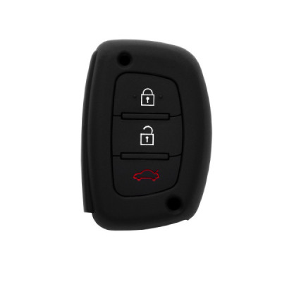 Husa pentru cheie Hyundai Mistra, Accent, Tucson - Techsuit Car Key Case (1007.02) - Black - 1