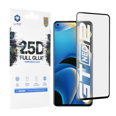 Folie pentru Realme GT Neo2 / GT2 / GT Neo 3T / GT Neo 3T Dragon Ball Z Edition - Lito 2.5D FullGlue Glass - Black - 1