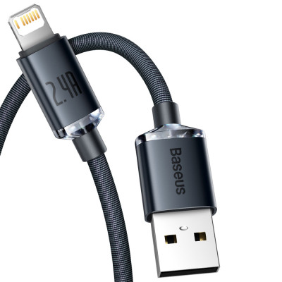 Cablu Fast Charging USB la Lightning Baseus 2.4A, 2m, CAJY000101 - 1