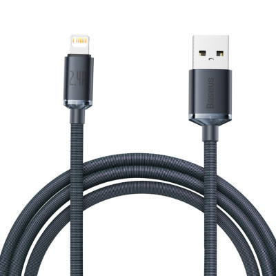 Cablu Fast Charging USB la Lightning Baseus 2.4A, 2m, CAJY000101 - 2
