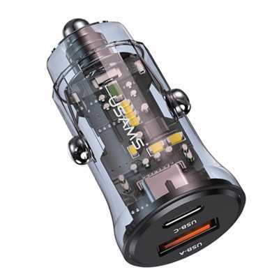 Incarcator auto USAMS C32 30W, negru, US-CC164 C32 - 2