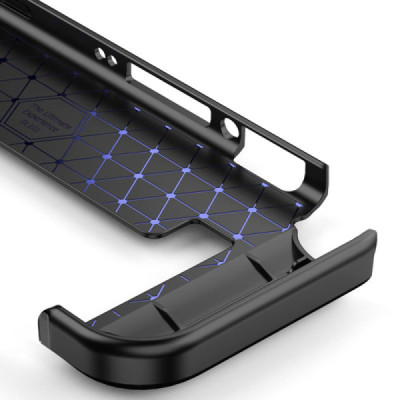 Husa pentru Nintendo Switch OLED - Techsuit Carbon Silicone - Black - 3