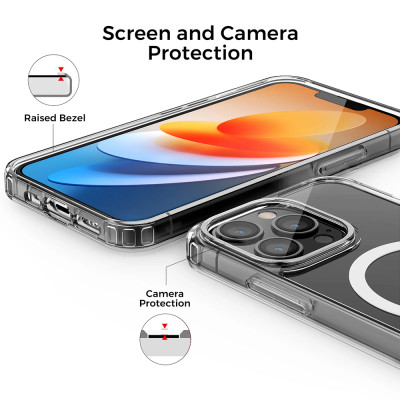 Husa compatibila iPhone 15 Plus Techsuit MagSafe Pro, transparent - 4